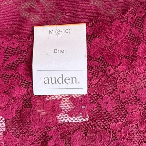 Auden Women's Burgundy Lace Panties - Picture 2 of 5